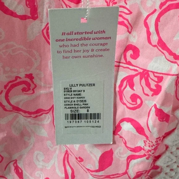 Lilly Pulitzer Pink and White Floral Dress - Picture 4 of 4